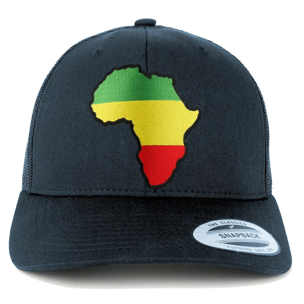 Green Yellow Red Africa Map Embroidered Iron On Patch Mesh Back Trucker Cap