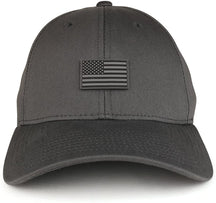 Armycrew Small Rubber American Flag Structured Cotton Adjustable Baseball Cap