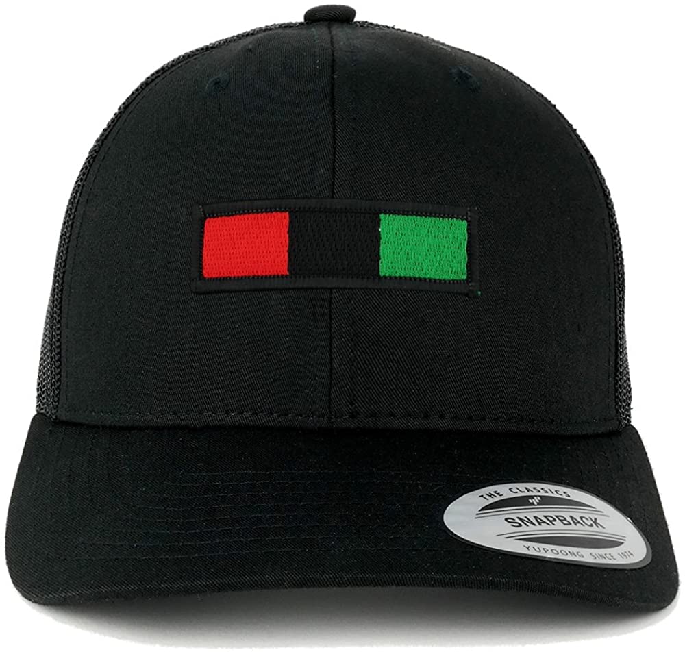 Africa Red Black Green Embroidered Iron on Patch Mesh Back Trucker Cap