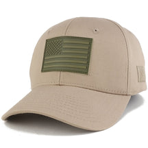 US American Flag OLIVE 2 Rubber 3D Tactical Patch with Adjustable Structured Operator Cap