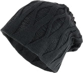 Armycrew Rasta Deep Crown Acrylic Distressed Reversible Slouchy Warm Beanie Hat