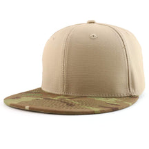 Armycrew 6 Panel Flatbill Ripstop Authentic Multicam Snapback Cap