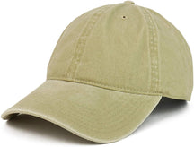 Armycrew XXL Oversize Big Washed Cotton Pigment Dyed Unstructured Baseball Cap - Black