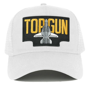 Top Gun Us Navy Jet Embroidered Iron On Patch Adjustable Mesh Trucker Cap