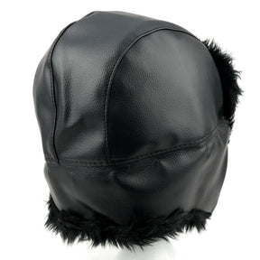 Armycrew Vinyl Fur Trimmed Trooper Hat with Insulated Ear Flaps