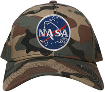 Low Profile NASA Meatball Logo Embroidered Patch Camo Cap
