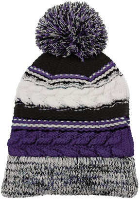 Armycrew Pom Pom 3 Team Color Acrylic Winter Beanie Hat