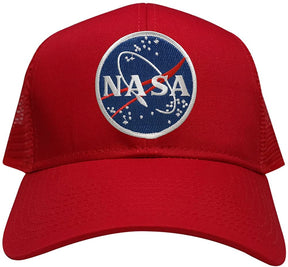 Armycrew NASA Space Meatball Embroidered Patch Snapback Mesh Trucker Cap