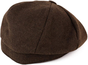 Armycrew Men's Oversize XXL Wool 8 Quarter Satin Lined Winter Newsboy Cap