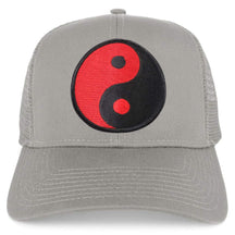 Armycrew Red Yin Yang Patch Structured Mesh Trucker Cap