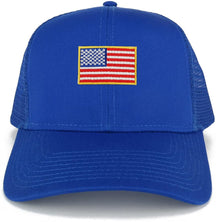 Small Yellow American Flag Embroidered Iron on Patch Adjustable Trucker Mesh Cap