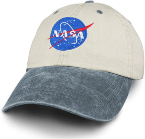 Armycrew NASA Insignia Embroidered Two Tone Pigment Dyed Cotton Cap