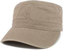 Armycrew Garment Washed Cotton Twill Military Style Flat Top Hat
