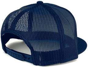 Flexfit 5 Panel American Flag Patched Snapback Mesh Back Navy Cap
