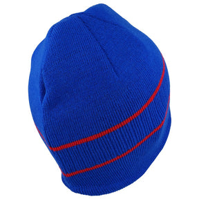 Armycrew Double Striped Acrylic Knit Warm Winter Beanie Cap - Royal RED