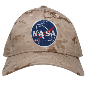 Low Profile NASA Meatball Logo Embroidered Patch Camo Cap