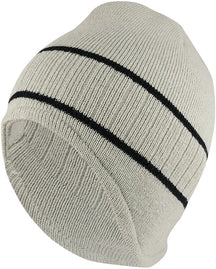 Armycrew Double Striped Acrylic Knit Warm Winter Beanie Cap - Royal RED