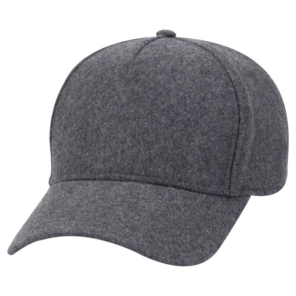 Armycrew 5 Panel Low Profile Melton Wool Blend Structured Baseball Cap