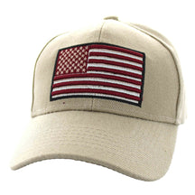 Armycrew Large USA Flag Embroidered 6 Panel Adjustable Cotton Cap