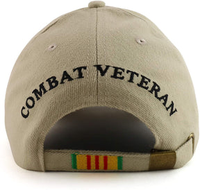 Armycrew Vietnam Combat Veteran Embroidered Military Cotton Baseball Cap