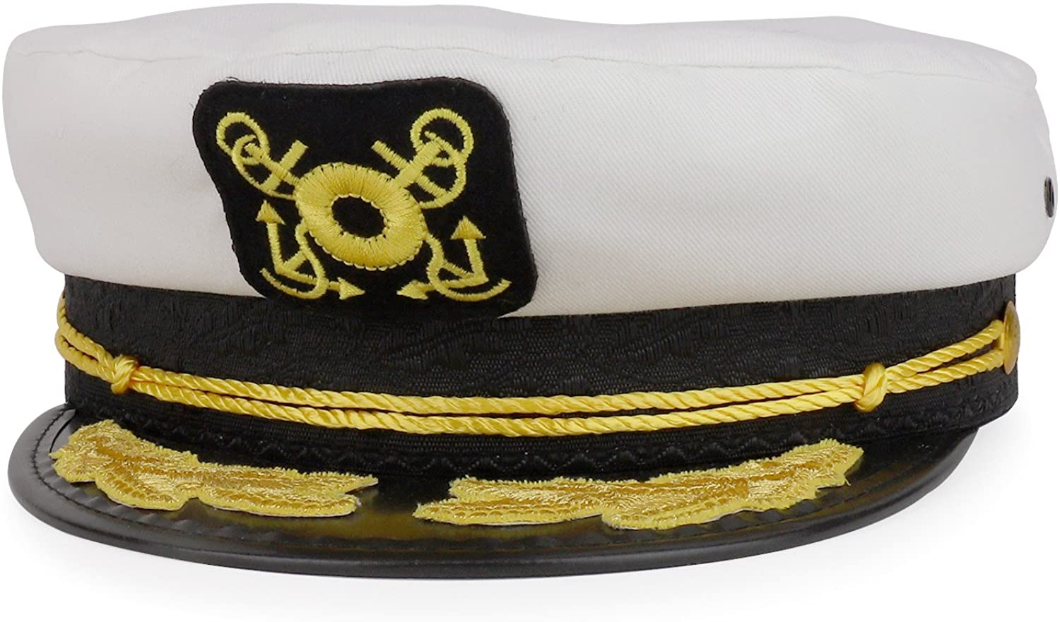 Armycrew Cotton Yacht Flagship Oak Leaf Captain Costume Sailor Hat