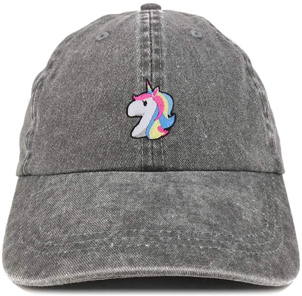 Armycrew Unicorn Embroidered Patch Unstructured Cotton Washed Baseball Cap