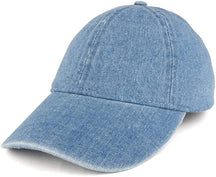 Armycrew Plain Denim Six Panel Unstructured Low Profile Baseball Cap