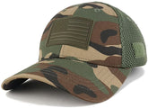 Armycrew US American Flag Olive 3-D Rubber Tactical Patch Low Crown Adjustable Mesh Cap