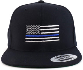 Armycrew Thin Blue Line TBL Embroidered Snapback Cap Fits Upto 2XL