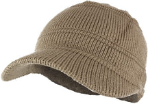 Armycrew Army Style Acrylic Cadet Winter Beanie Hat with Visor