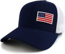 Rapid Dominance USA Flag Embroidered Aero Foam Mesh Flex Fitting Cap - Black