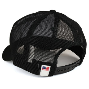 Armycrew American Flag Rubber Glued 5 Panel Structured Trucker Mesh Back Cap