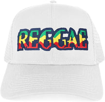 Reggae RGY Text Cutout Iron on Embroidered Patch Adjustable Trucker Cap