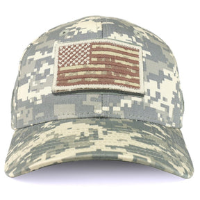 Armycrew USA Desert Digital Flag Tactical Patch Structured Operator Baseball Cap