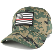 Thin RED Line USA Flag 3-D Rubber Tactical Patch Adjustable Structured Operator Cap