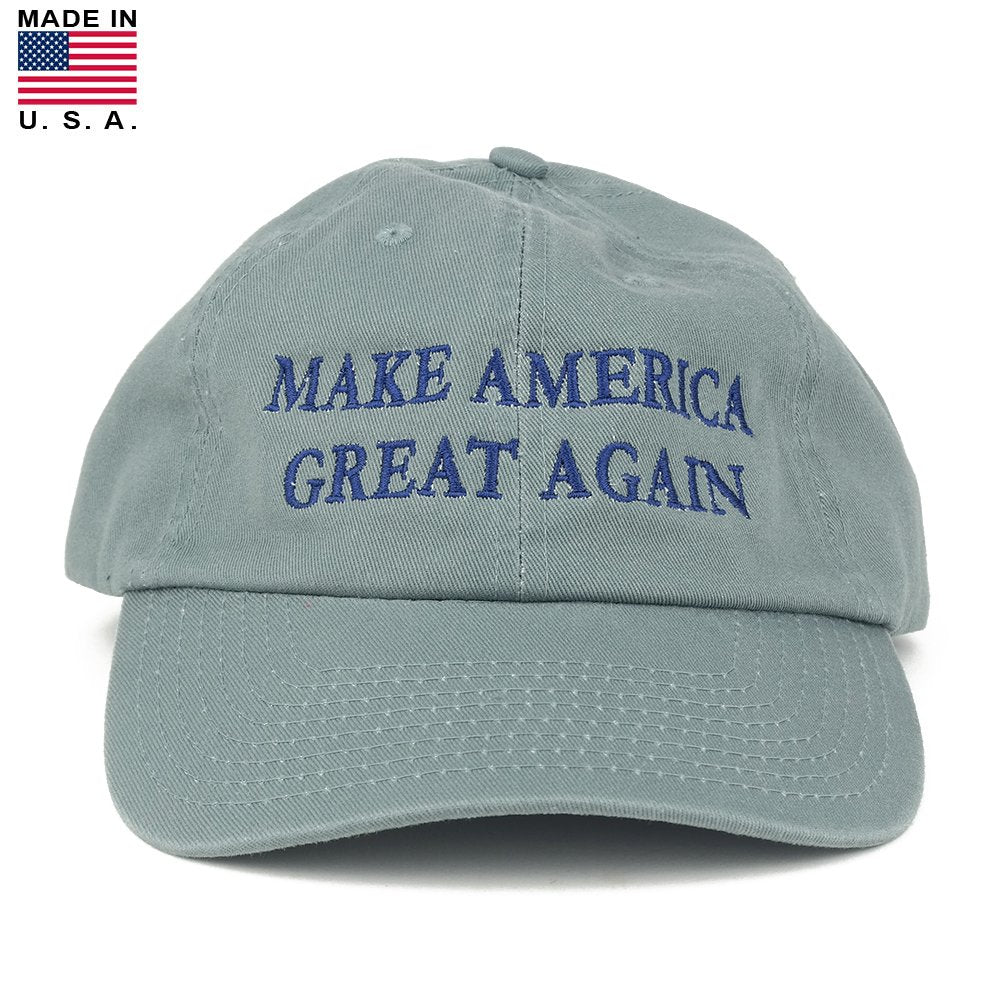 Made in USA Donald Trump Soft Cotton Cap - Make America Great Again Embroidered - Black