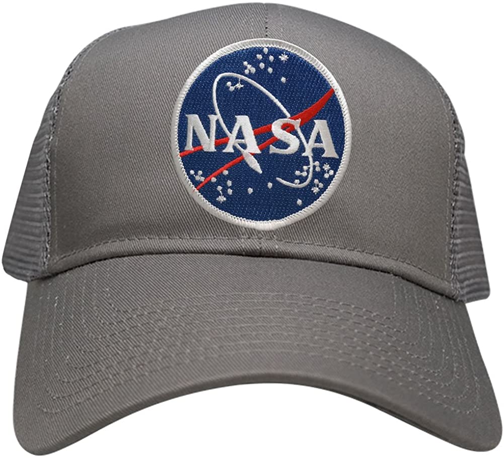 Armycrew NASA Space Meatball Embroidered Patch Snapback Mesh Trucker Cap