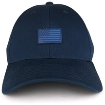 Armycrew Small Rubber American Flag Structured Cotton Adjustable Baseball Cap