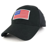 Armycrew USA White American Flag Embroidered Tactical Patch with Mesh Operator Cap