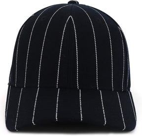 Armycrew Pin Striped Structured Fitted Baseball Cap - Black - 7