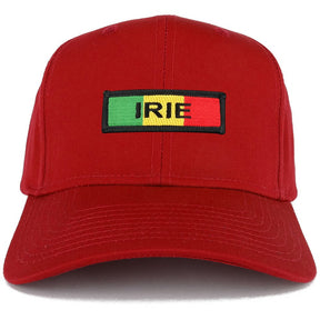 Irie Green Yellow Red Embroidered Iron on Patch Adjustable Baseball Cap