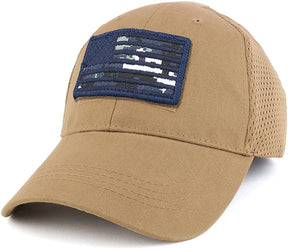 Armycrew USA Navy Flag Tactical Patch Cotton Adjustable Trucker Cap