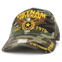 Armycrew Vietnam Veteran 1961 to 1975 Eagle Star Embroidered Baseball Cap