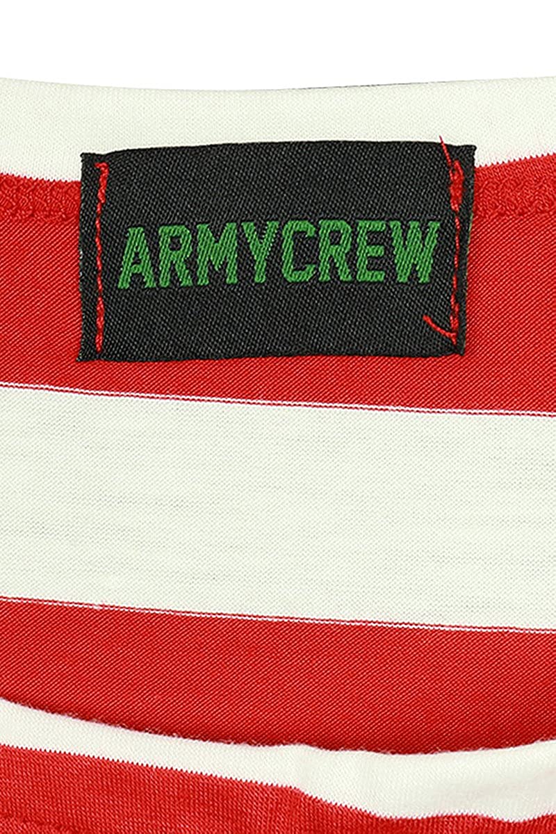 Armycrew Made in USA Men's Red White Stripe Shirt