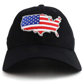Rapid Dominance Low Profile 6 Panel American Flag Map Embroidered Baseball Cap