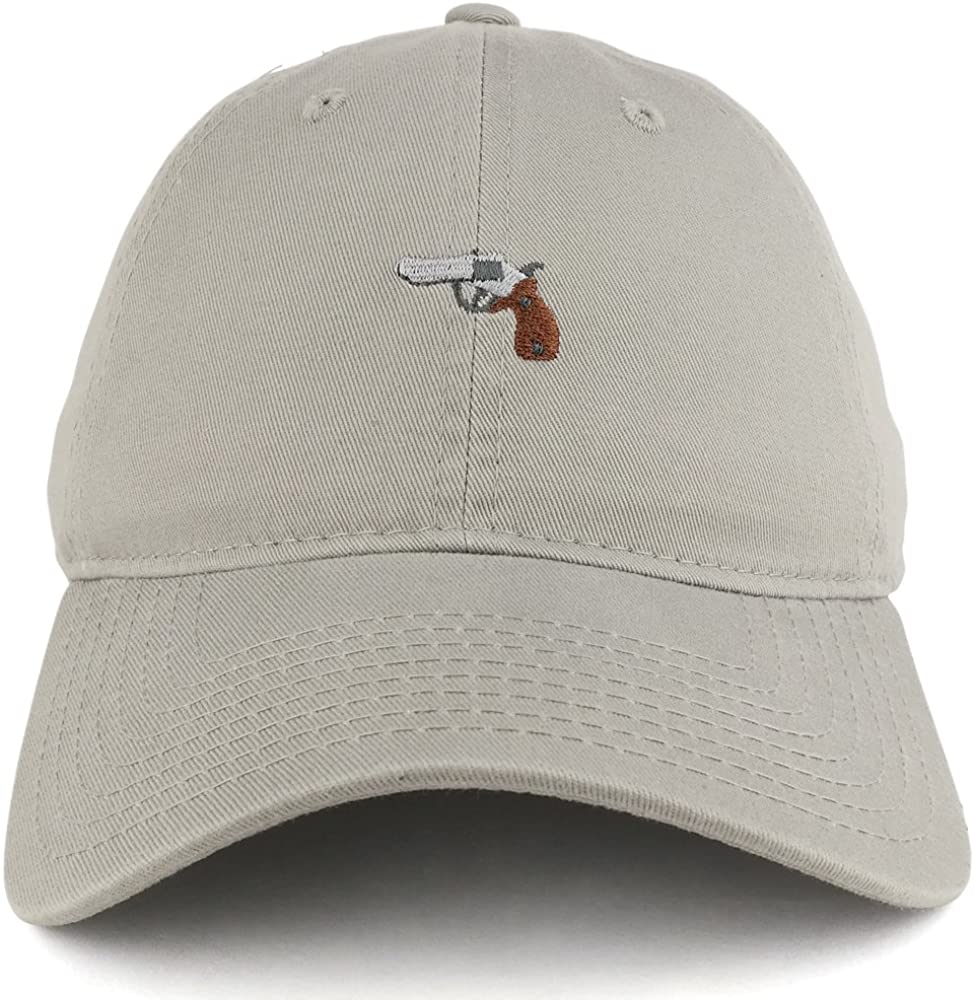 Armycrew Small Gun Embroidered Washed Cotton Soft Crown Adjustable Dad Hat
