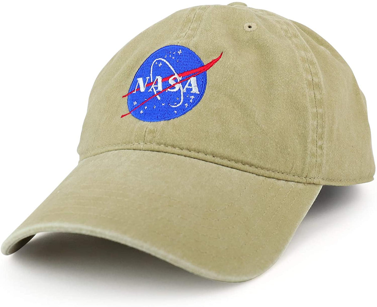 Armycrew XXL NASA Insignia Logo Pigment Dyed Unstructured Baseball Cap