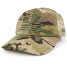 Armycrew Low Profile Soft Crown Tactical Operator Cap with American Embroidered Flag