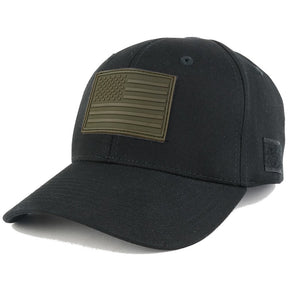 Armycrew Olive USA American Flag 3-D Rubber Tactical Patch Adjustable Structured Operator Cap