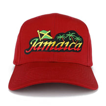 RGY Rasta Jamaica Text Island Palm Tree Iron on Patch Ajustable Baseball Cap